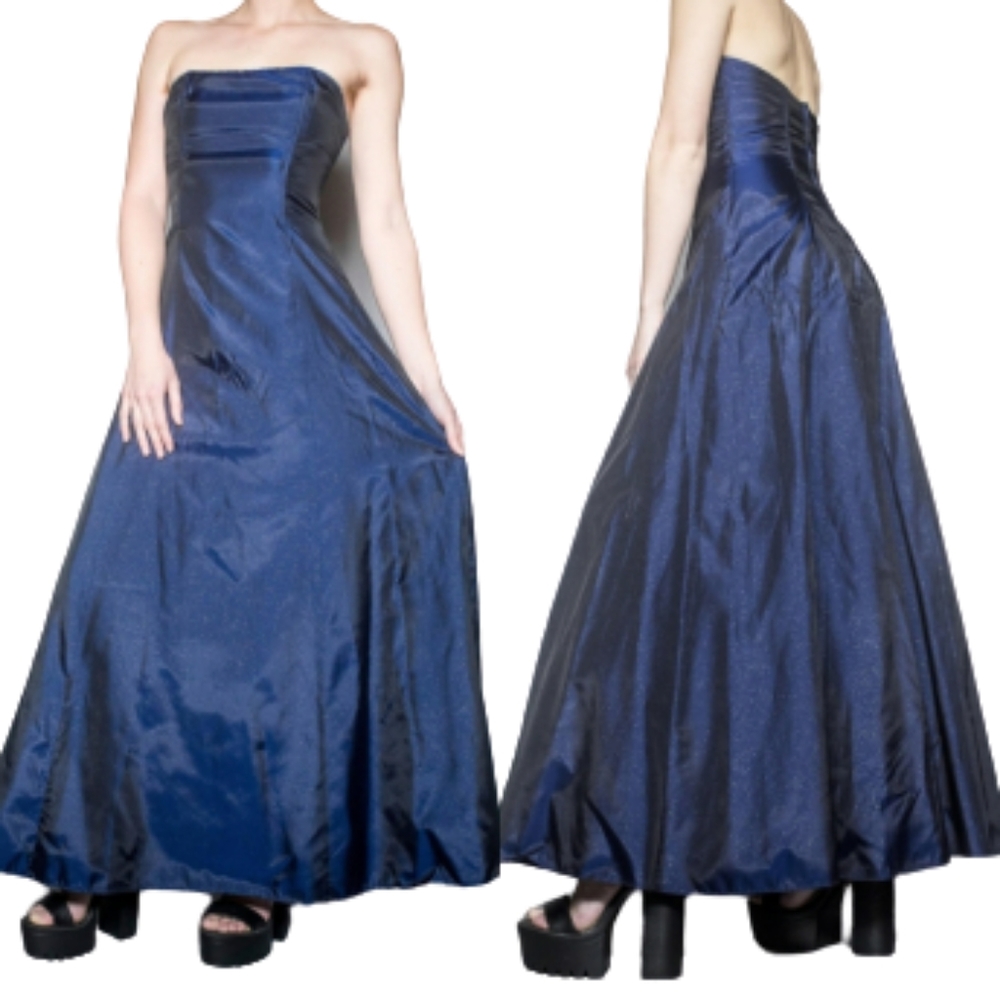 Jessica McClintock Gunne Sax Blue Glitter Dress 9